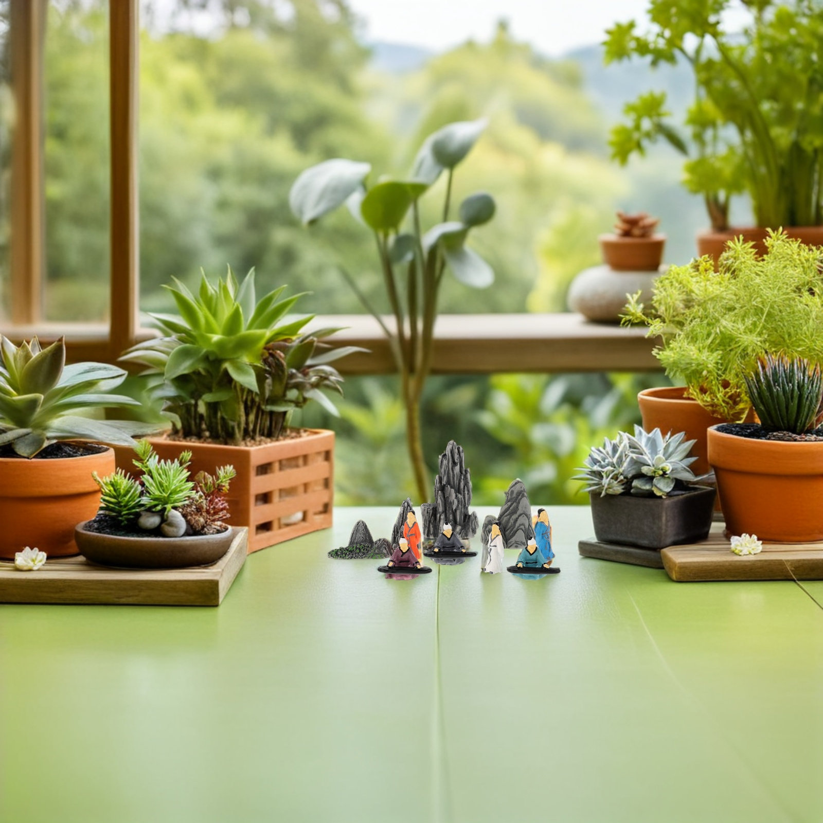 10Pcs Resin Miniature Chinese  - đánh giá và giá Bonsai Garden Landscape Design