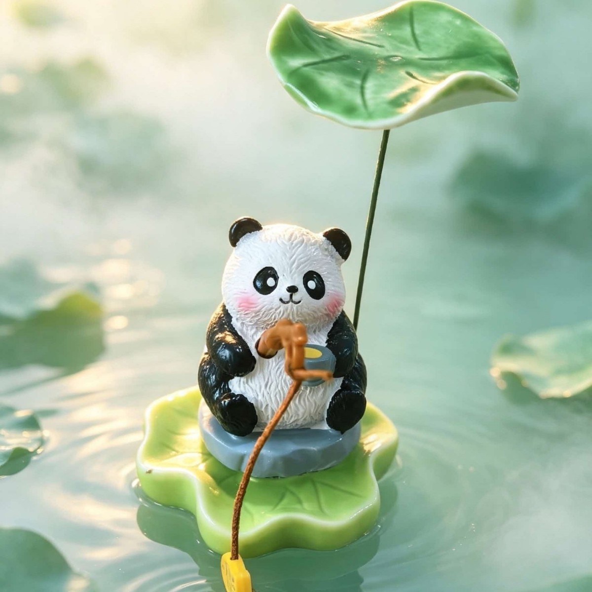 Cute Fishing Animal Figurine R - đánh giá và giá Bonsai Garden Art